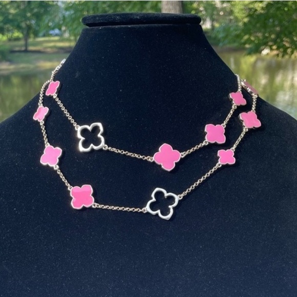 NYC PINK & GOLD TONE STATEMENT NECKLACE NWOT - Picture 5 of 12